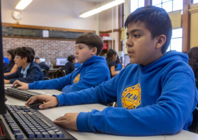 Children in a computer lab.