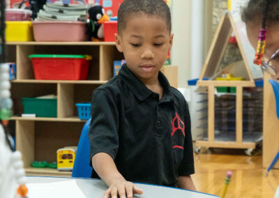 Young students in a classroom.