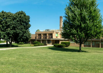 The front of Curtin Leadership Academy on a sunny day.