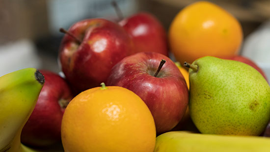 Close up of various fruit.