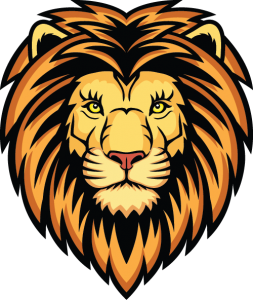 Illustration of a Lion head.