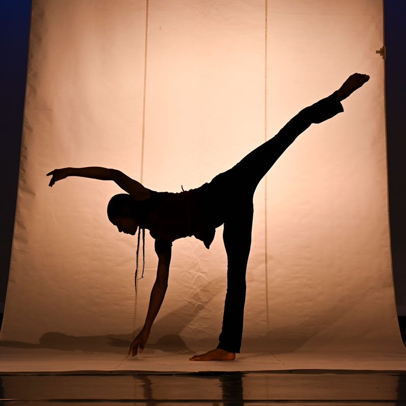 Silhouette of a dancer.