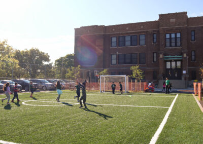 Riley's new turf soccer field.