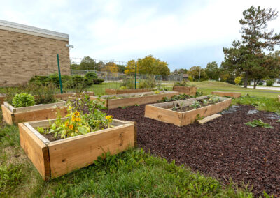 River Trail garden beds.